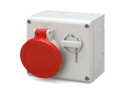 DIS5003286 Розетка настенная с механической блокировкой и верхним расположением разъема IP44 32А 3P+E 400В ДКС | DKC