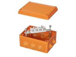 Коробка пластиковая FS с кабельными вводами и клеммниками, IP55, 150х110х70 мм, 4р, 450V, 32A, 10 мм2, нерж.контакт