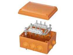 Коробка пластиковая FS с кабельными вводами иклеммникамиIP55,240х190х90мм,8р, 450V,32A,10мм.кв, нерж.контакт