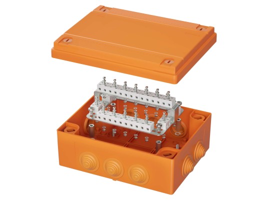 FSB414004 Коробка пластиковая FS с кабельными вводами и клеммниками, IP55, 240х190х90 мм, 40р, 450V, 6A, 4 мм2 ДКС | DKC