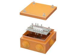 Коробка стальная FS с кабельными вводами и клеммниками, IP55, 150х150х80 мм, 5р, 450V, 10A, 6 мм2