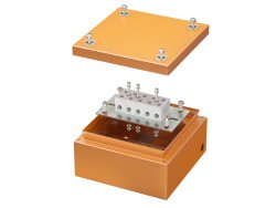 Коробка стальная FS с гладкими стенками и клеммниками IP66, 150х150х80 мм, 5р, 450V, 30A, 16 мм2