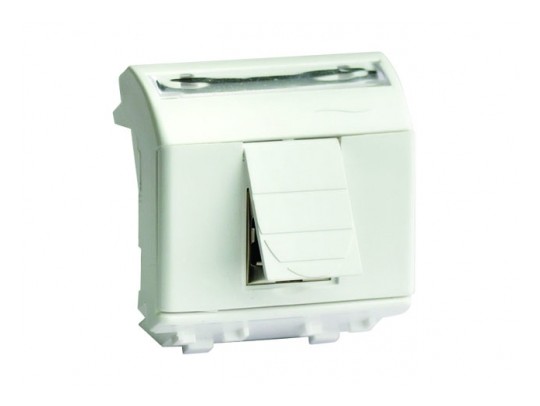 Ком.роз. RJ45 кат.6, 8P8C, Brava, белая, 2мод 76451B Ком.роз. RJ45 кат.6, 8P8C, Brava, белая, 2мод ДКС | DKC