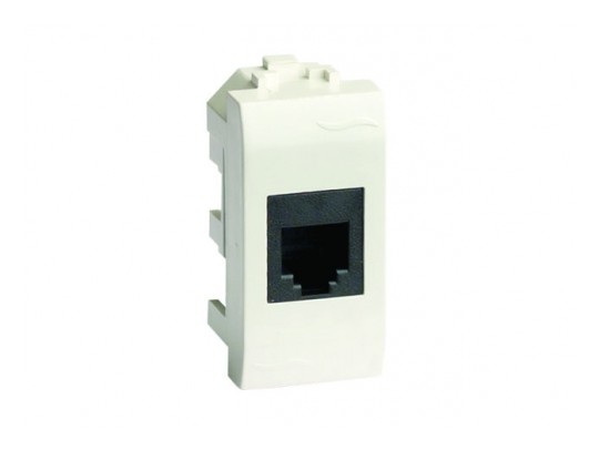 Ком.роз. RJ45 кат.6 экран., 8P8C, Brava, белая, 1мод 76668B Ком.роз. RJ45 кат.6 экран., 8P8C, Brava, белая, 1мод ДКС | DKC