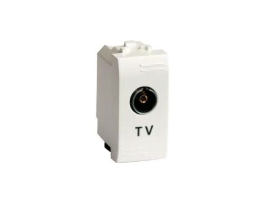 TV розетка с согласующим сопротивлением (универсальная), слон. кость, 1мод. 75721S TV розетка с согласующим сопротивлением (универсальная), слон. кость, 1мод. ДКС | DKC