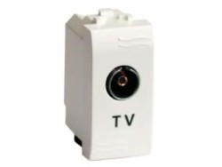 TV розетка с согласующим сопротивлением (универсальная), слон. кость, 1мод. 75721S TV розетка с согласующим сопротивлением (универсальная), слон. кость, 1мод. ДКС | DKC
