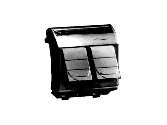 Компьютерная розетка двойная RJ45 кат.6, 8P8C, Brava, черная, 2мод 77452N Компьютерная розетка двойная RJ45 кат.6, 8P8C, Brava, черная, 2мод ДКС | DKC
