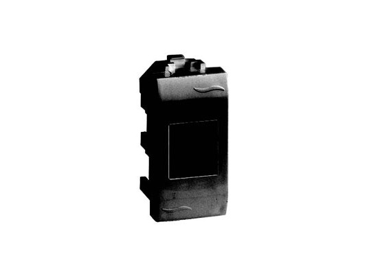 Компьютерная розетка RJ45 кат.6 экран., 8P8C, Brava, черная, 1мод 77668N Компьютерная розетка RJ45 кат.6 экран., 8P8C, Brava, черная, 1мод ДКС | DKC
