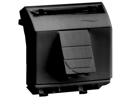 Компьютерная розетка RJ45 кат.6A, 8P8C, Brava, черная, 2мод 77679N Компьютерная розетка RJ45 кат.6A, 8P8C, Brava, черная, 2мод ДКС | DKC