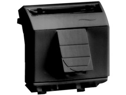 Компьютерная розетка RJ45 кат.6A, 8P8C, Brava, черная, 2мод 77679N Компьютерная розетка RJ45 кат.6A, 8P8C, Brava, черная, 2мод ДКС | DKC