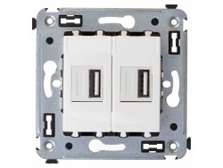 USB зарядное устройство в стену, "Avanti", "Белое облако" 4400543 USB зарядное устройство в стену, "Avanti", "Белое облако" ДКС | DKC