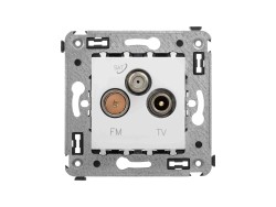 Розетка TV-FM-SAT в стену, "Avanti", "Белое облако" 4400533 Розетка TV-FM-SAT в стену, "Avanti", "Белое облако" ДКС | DKC