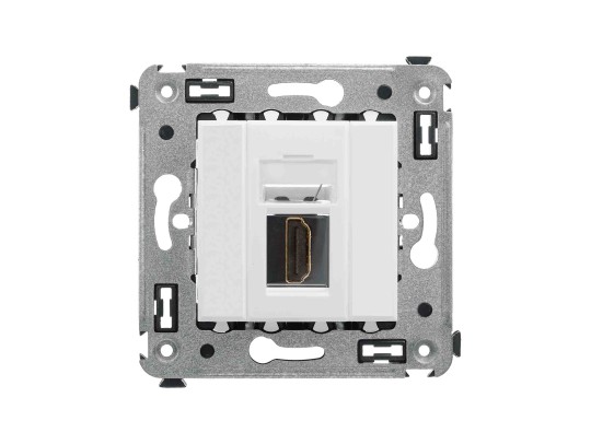 4400253 HDMI розетка одинарная в стену, тип А-А, &quot;Avanti&quot;, &quot;Белое облако&quot; ДКС | DKC