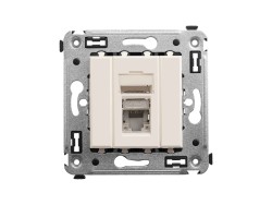 Компьютерная розетка RJ-45 в стену, кат.5e одинарная экранированная, "Avanti","Ванильная дымка" 4405363 Компьютерная розетка RJ-45 в стену, кат.5e одинарная экранированная, "Avanti","Ванильная дымка" ДКС | DKC