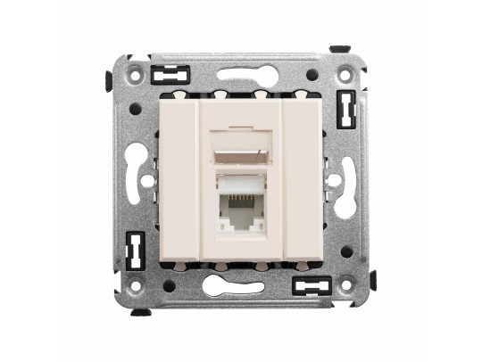 Компьютерная розетка RJ-45 в стену, кат.5e одинарная, "Avanti","Ванильная дымка" 4405463 Компьютерная розетка RJ-45 в стену, кат.5e одинарная, "Avanti","Ванильная дымка" ДКС | DKC