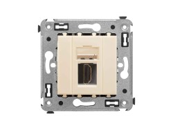 HDMI розетка одинарная в стену, тип А-А, "Avanti", "Ванильная дымка" 4405253 HDMI розетка одинарная в стену, тип А-А, "Avanti", "Ванильная дымка" ДКС | DKC