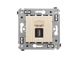 USB 2.0 розетка одинарная в стену, тип А-А, "Avanti", "Ванильная дымка" 4405403 USB 2.0 розетка одинарная в стену, тип А-А, "Avanti", "Ванильная дымка" ДКС | DKC