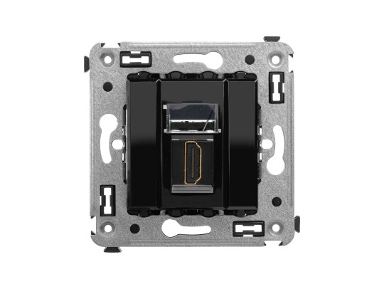 HDMI розетка одинарная в стену, тип А-А, "Avanti", "Черный квадрат" 4402253 HDMI розетка одинарная в стену, тип А-А, "Avanti", "Черный квадрат" ДКС | DKC