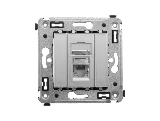 Компьютерная розетка RJ-45 в стену, кат.6 одинарная экранированная,"Avanti","Закаленная сталь" 4404393 Компьютерная розетка RJ-45 в стену, кат.6 одинарная экранированная,"Avanti","Закаленная сталь" ДКС | DKC