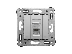 Компьютерная розетка RJ-45 в стену, кат.6 одинарная экранированная,"Avanti","Закаленная сталь" 4404393 Компьютерная розетка RJ-45 в стену, кат.6 одинарная экранированная,"Avanti","Закаленная сталь" ДКС | DKC