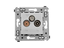Розетка TV-FM-SAT в стену, "Avanti", "Закаленная сталь" 4404533 Розетка TV-FM-SAT в стену, "Avanti", "Закаленная сталь" ДКС | DKC