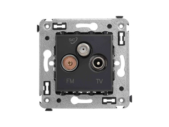 4412533 Розетка TV-FM-SAT в стену, &quot;Avanti&quot;, &quot;Черный матовый&quot; ДКС | DKC