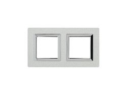 Рамка из алюминия, "Avanti", серая, 2 поста (4 мод.) 4404834 Рамка из алюминия, "Avanti", серая, 2 поста (4 мод.) ДКС | DKC