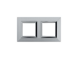 Рамка из металла, "Avanti", светло-серебристая, 2 поста (4 мод.) 4404854 Рамка из металла, "Avanti", светло-серебристая, 2 поста (4 мод.) ДКС | DKC