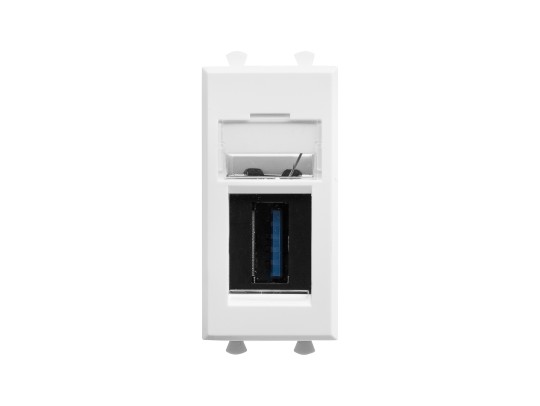 4400301 USB 3.0 розетка модульная, тип А-А, &quot;Avanti&quot;, &quot;Белое облако&quot;, 1 модуль ДКС | DKC