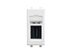 4400301 USB 3.0 розетка модульная, тип А-А, &quot;Avanti&quot;, &quot;Белое облако&quot;, 1 модуль ДКС | DKC