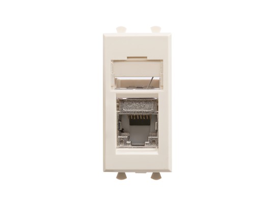 Компьютерная розетка RJ-45 модульная, кат.5е экранированная, "Avanti","Ванильная дымка", 1 модуль 4405361 Компьютерная розетка RJ-45 модульная, кат.5е экранированная, "Avanti","Ванильная дымка", 1 модуль ДКС | DKC