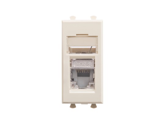 Компьютерная розетка RJ-45 модульная, кат.6 экранированная, "Avanti","Ванильная дымка", 1 модуль 4405391 Компьютерная розетка RJ-45 модульная, кат.6 экранированная, "Avanti","Ванильная дымка", 1 модуль ДКС | DKC