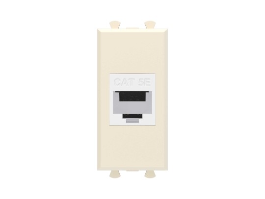 Компьютерная розетка RJ-45 без шторки модульная, кат.5е, "Avanti", "Ванильная дымка", 1 модуль 4405661 Компьютерная розетка RJ-45 без шторки модульная, кат.5е, "Avanti", "Ванильная дымка", 1 модуль ДКС | DKC