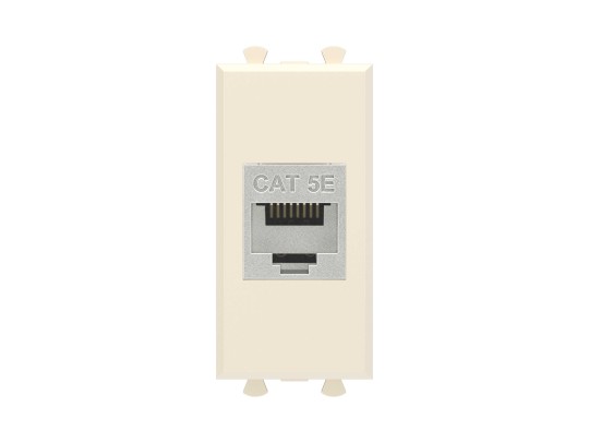 Компьютерная розетка RJ-45 без шторки модульная, кат.5е экранированная, "Avanti", "Ванильная дымка", 1 модуль 4405761 Компьютерная розетка RJ-45 без шторки модульная, кат.5е экранированная, "Avanti", "Ванильная дымка", 1 модуль ДКС | DKC