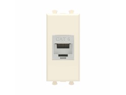 Компьютерная розетка RJ-45 без шторки модульная, кат.6 экранированная, "Avanti", "Ванильная дымка", 1 модуль 4405791 Компьютерная розетка RJ-45 без шторки модульная, кат.6 экранированная, "Avanti", "Ванильная дымка", 1 модуль ДКС | DKC