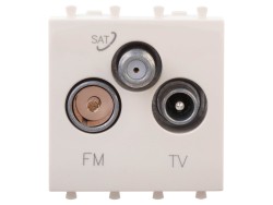 Розетка TV-FM-SAT модульная, "Avanti", "Ванильная дымка", 2 модуля 4405532 Розетка TV-FM-SAT модульная, "Avanti", "Ванильная дымка", 2 модуля ДКС | DKC