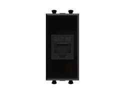 Компьютерная розетка RJ-45 без шторки модульная, кат.5е, "Avanti", "Черный квадрат", 1 модуль 4402661 Компьютерная розетка RJ-45 без шторки модульная, кат.5е, "Avanti", "Черный квадрат", 1 модуль ДКС | DKC