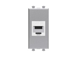 Компьютерная розетка RJ-45 без шторки модульная, кат.5е, "Avanti", "Закаленная сталь", 1 модуль 4404661 Компьютерная розетка RJ-45 без шторки модульная, кат.5е, "Avanti", "Закаленная сталь", 1 модуль ДКС | DKC