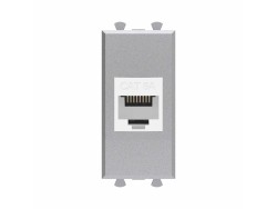 Компьютерная розетка RJ-45 без шторки модульная, кат.6А, "Avanti", "Закаленная сталь", 1 модуль 4404671 Компьютерная розетка RJ-45 без шторки модульная, кат.6А, "Avanti", "Закаленная сталь", 1 модуль ДКС | DKC