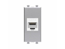 Компьютерная розетка RJ-45 без шторки модульная, кат.6, "Avanti", "Закаленная сталь", 1 модуль 4404691 Компьютерная розетка RJ-45 без шторки модульная, кат.6, "Avanti", "Закаленная сталь", 1 модуль ДКС | DKC