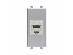Компьютерная розетка RJ-45 без шторки модульная, кат.6 экранированная, "Avanti", "Закаленная сталь", 1 модуль 4404791 Компьютерная розетка RJ-45 без шторки модульная, кат.6 экранированная, "Avanti", "Закаленная сталь", 1 модуль ДКС | DKC