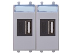 USB зарядное устройство модульное, "Avanti", "Закаленная сталь", 2модуля 4404542 USB зарядное устройство модульное, "Avanti", "Закаленная сталь", 2модуля ДКС | DKC