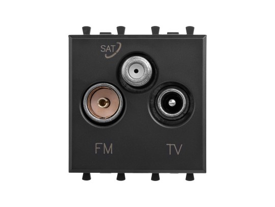 Розетка TV-FM-SAT модульная, "Avanti", "Черный матовый", 2 модуля 4412532 Розетка TV-FM-SAT модульная, "Avanti", "Черный матовый", 2 модуля ДКС | DKC