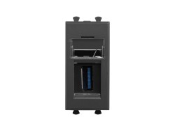 4412301 USB 3.0 розетка модульная, тип А-А, &quot;Avanti&quot;, &quot;Черный матовый&quot;, 1 модуль ДКС | DKC