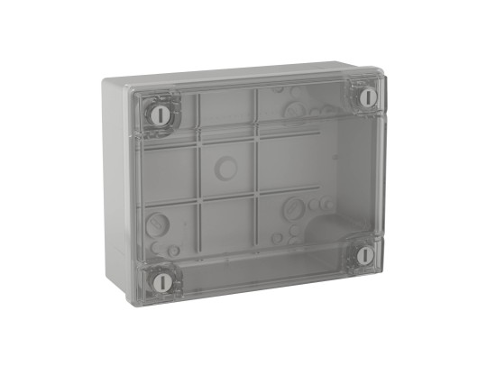 Коробка ответвит. с гладкими стенками и прозрачной крышкой, IP56, 380х300х120мм 54420 Коробка ответвит. с гладкими стенками и прозрачной крышкой, IP56, 380х300х120мм ДКС | DKC