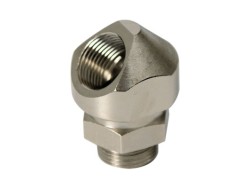 Поворотный адаптер 45° M63x1,5, IP68/IP67, никелированная латунь 6028-63G Поворотный адаптер 45° M63x1,5, IP68/IP67, никелированная латунь ДКС | DKC