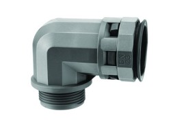 PAN48M50N Муфта 90 грд. труба-коробка DN 48 мм, М50х1,5, полиамид, цвет черный ДКС | DKC