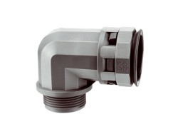 PAN23M32N Муфта 90 грд. труба-коробка DN 23 мм, М25х1,5, полиамид, цвет черный ДКС | DKC