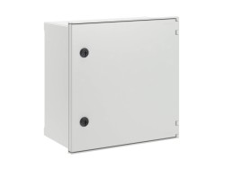 Цельный навесной шкаф из фибергласа без МП со сплошной дверью 400х400х200 (ВхШхГ) мм