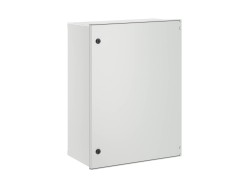 Цельный навесной шкаф из фибергласа без МП со сплошной дверью 800х600х300 (ВхШхГ) мм